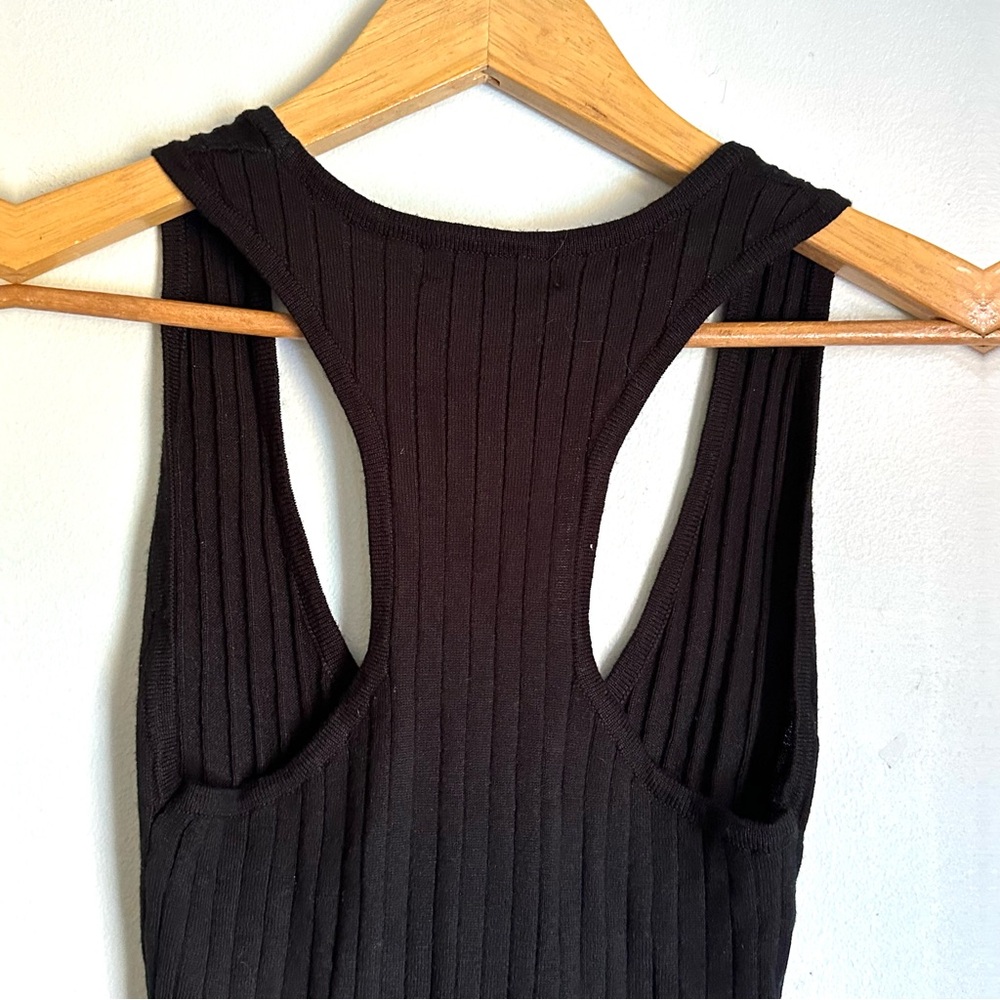 Forever 21 Rib Knit Racerback Bodysuit Black Small - Picture 3 of 9